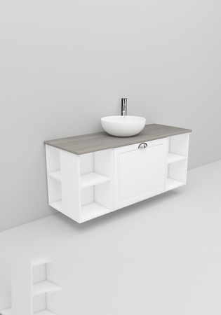 Flexline Allaskaappi Malli 213.3 1200 Matta Valkoinen Hiottu Raami