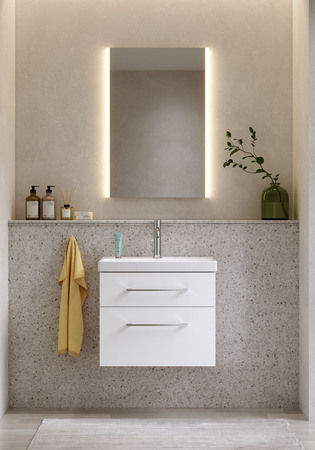 Pesuallaskaappi Fix Trend Valkoinen Matta Ja Pesuallas 550