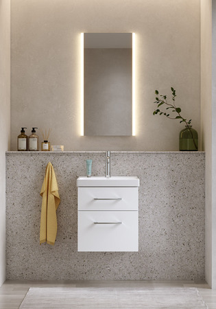 Pesuallaskaappi Fix Trend Valkoinen Matta Ja Pesuallas 420