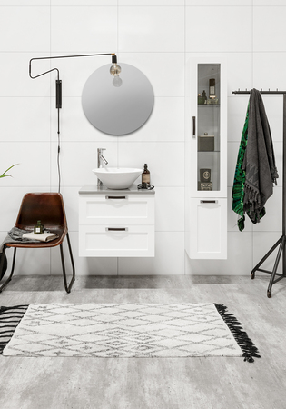 Flexline Allaskaappi Malli 11.2 600 Matta Valkoinen Raami