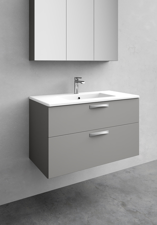 Pesuallaskaappi City Soft Harmaa 900 + Pesuallas