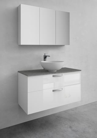 Pesuallaskaappi City Valkoinen Kirkas 1000