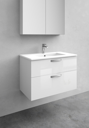 Pesuallaskaappi City Valkoinen Kirkas 800